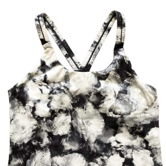 ATHLETA Floral Crush Optimism Tank Black & White SZ M - Picture 3 of 9